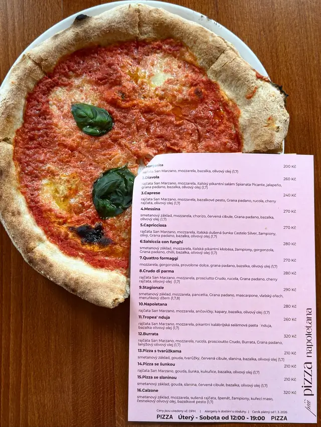 Neapolská pizza v Pia